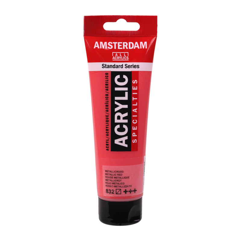 Tinta Acrílica Amsterdam 120ml 832 Metallic red