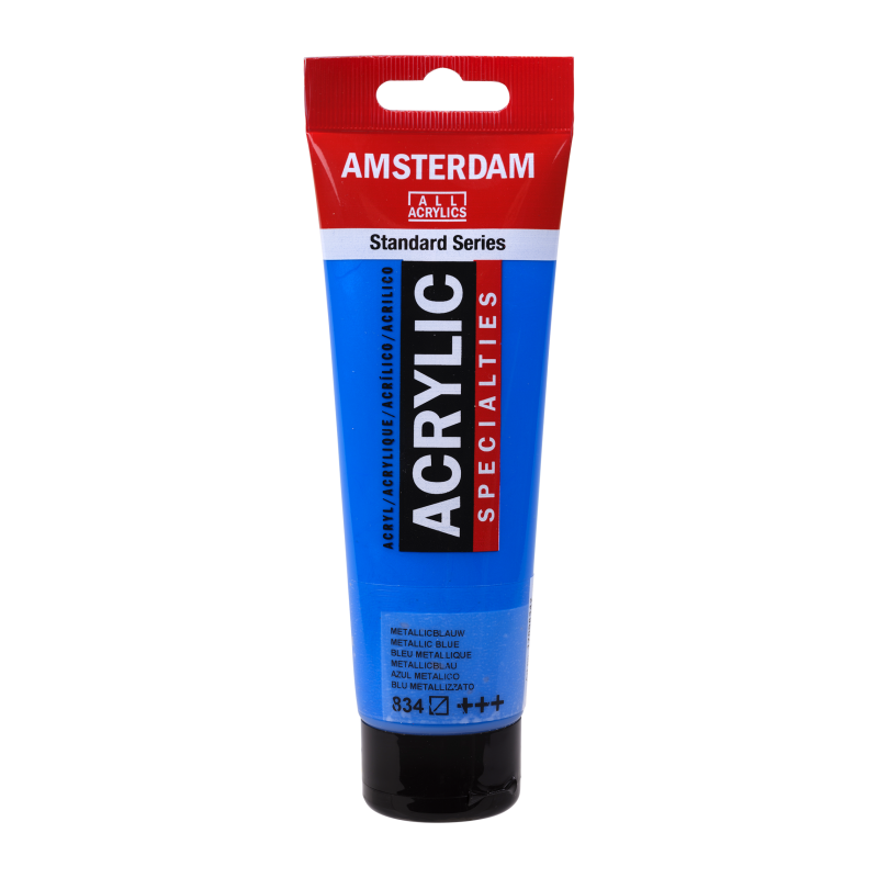 Tinta Acrílica Amsterdam 120ml 834 Metallic blue
