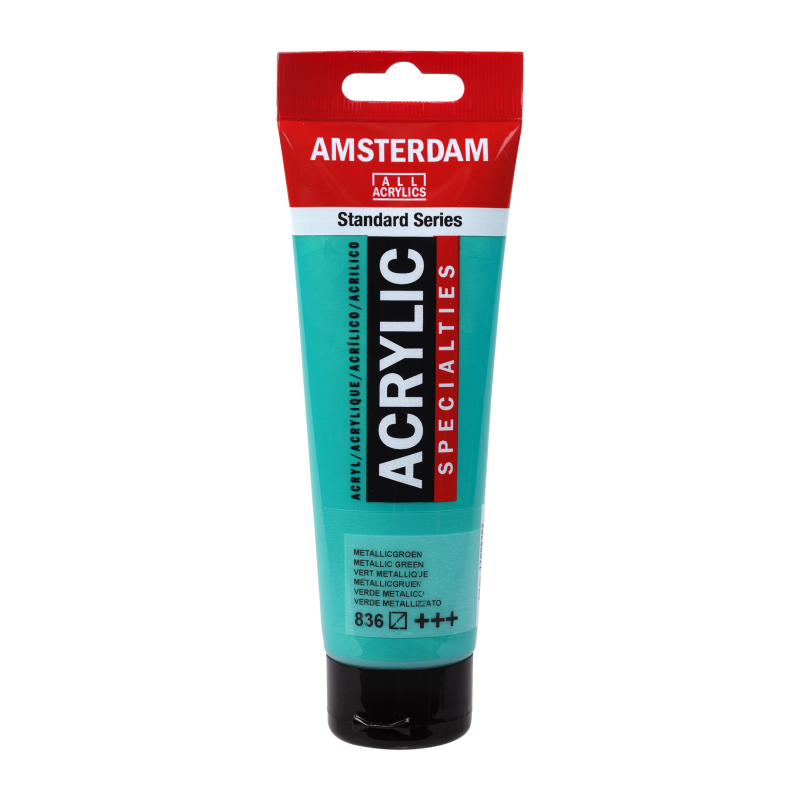 Tinta Acrílica Amsterdam 120ml 836 Metallic green