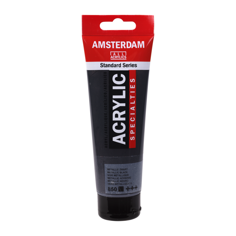 Tinta Acrílica Amsterdam 120ml 850 Metallic black