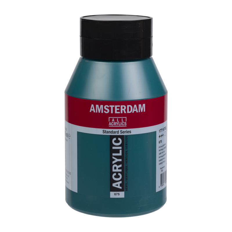 Tinta Acrílica Amsterdam 1 litro 675 Phthalo green