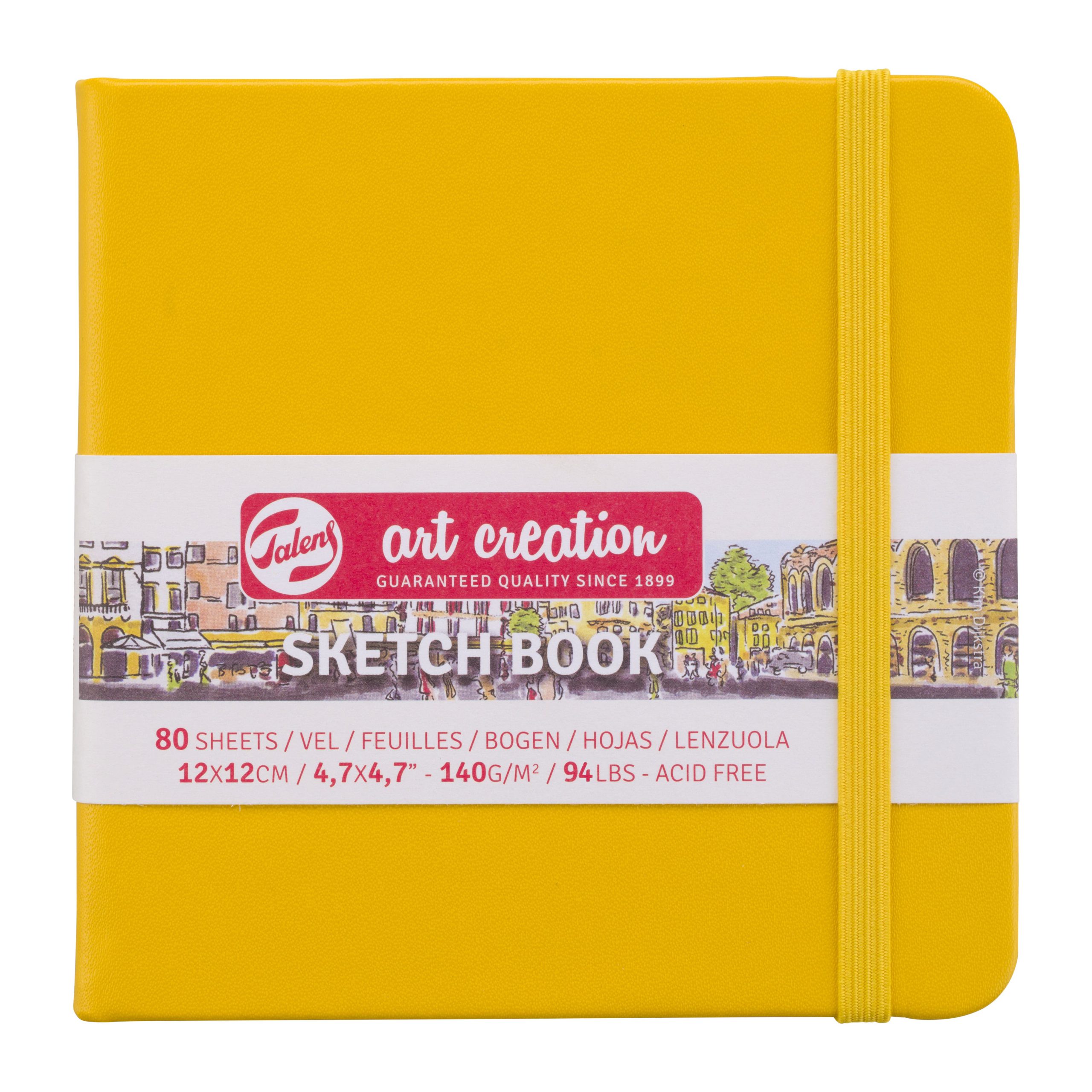 Sketchbook Talens Art Creation 12X12cm 140g 80fls Gold Yellow