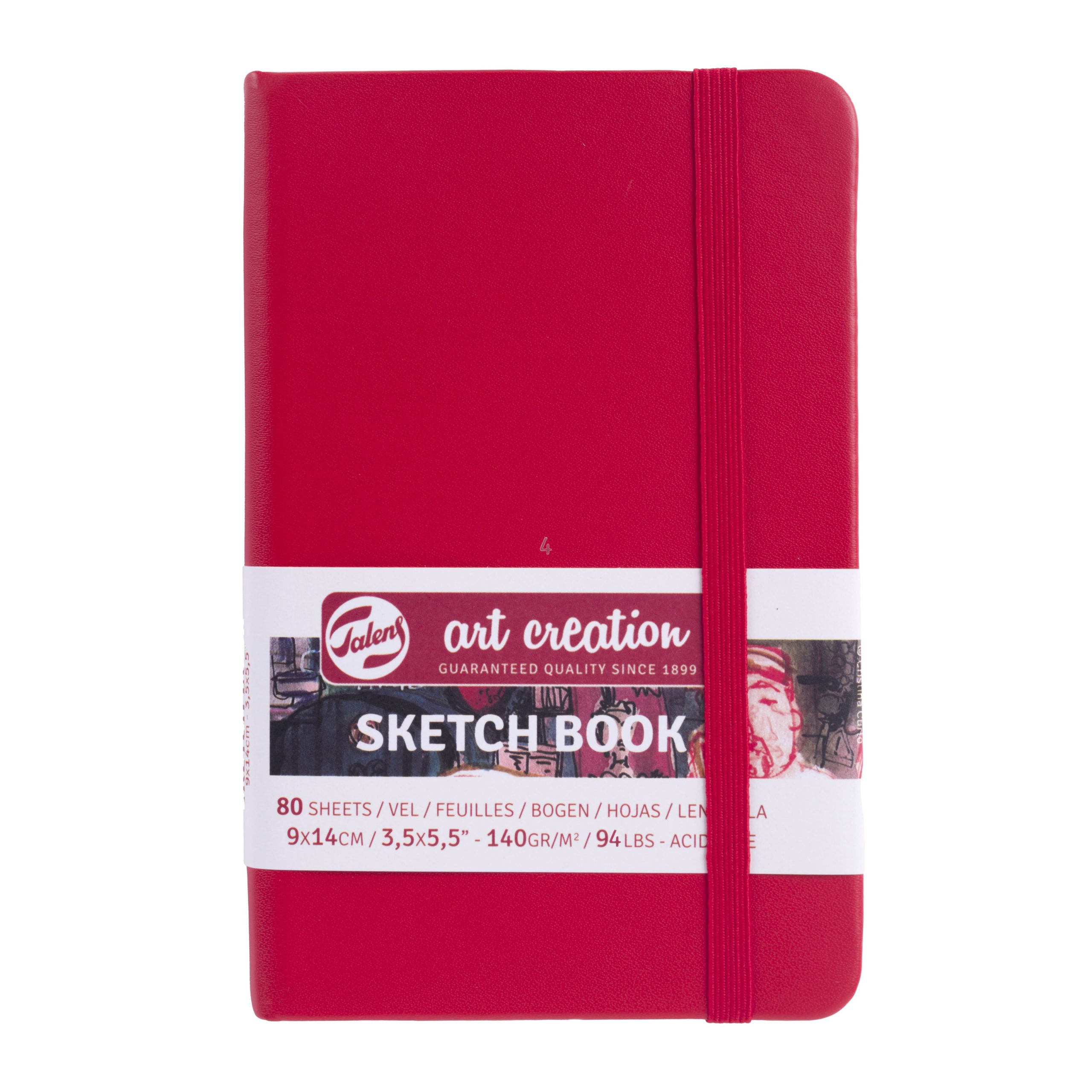 Sketchbook Talens Art Creation 9X14cm 140g 80fls Red