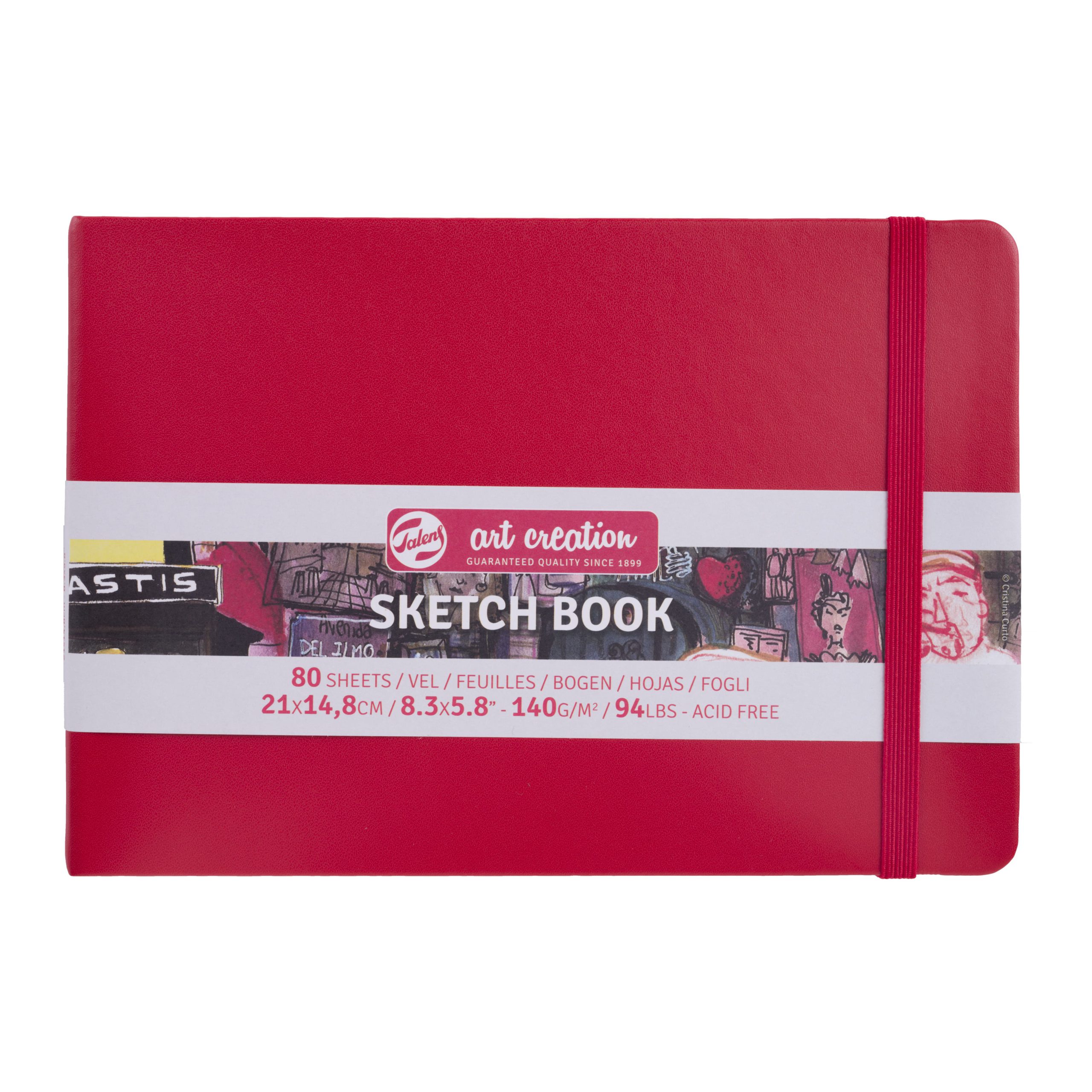 Sketchbook Talens Art Creation 21X15cm 140g 80fls Red
