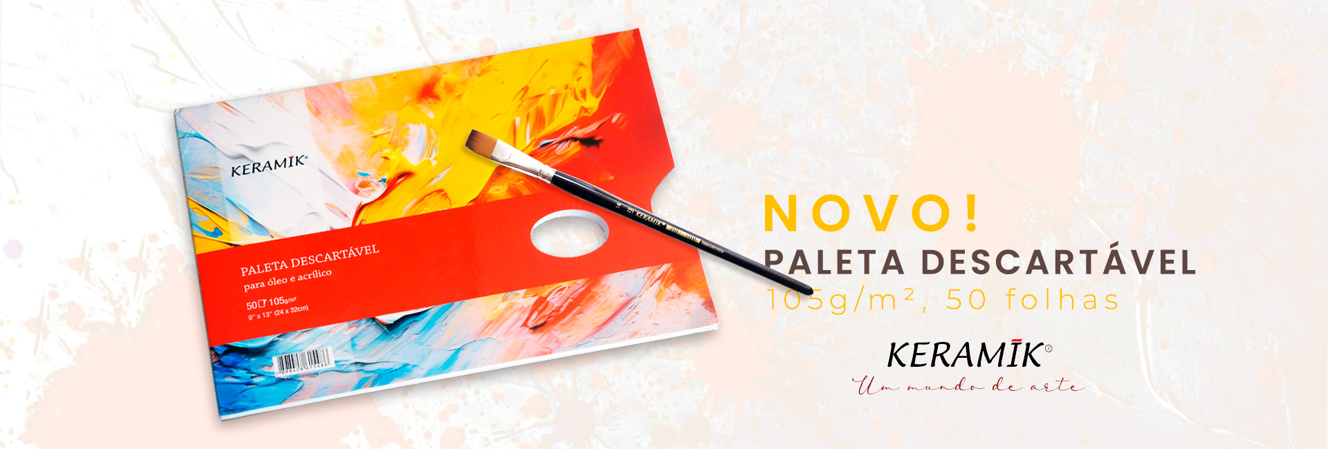 paleta descartavel acrilica Keramik para artistas